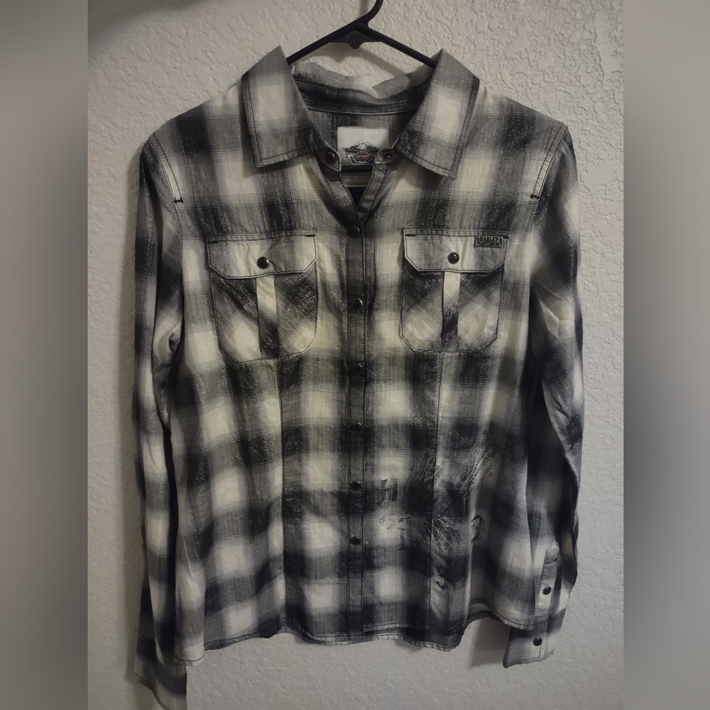 Harley-Davidson Plaid Button-Up Shirt